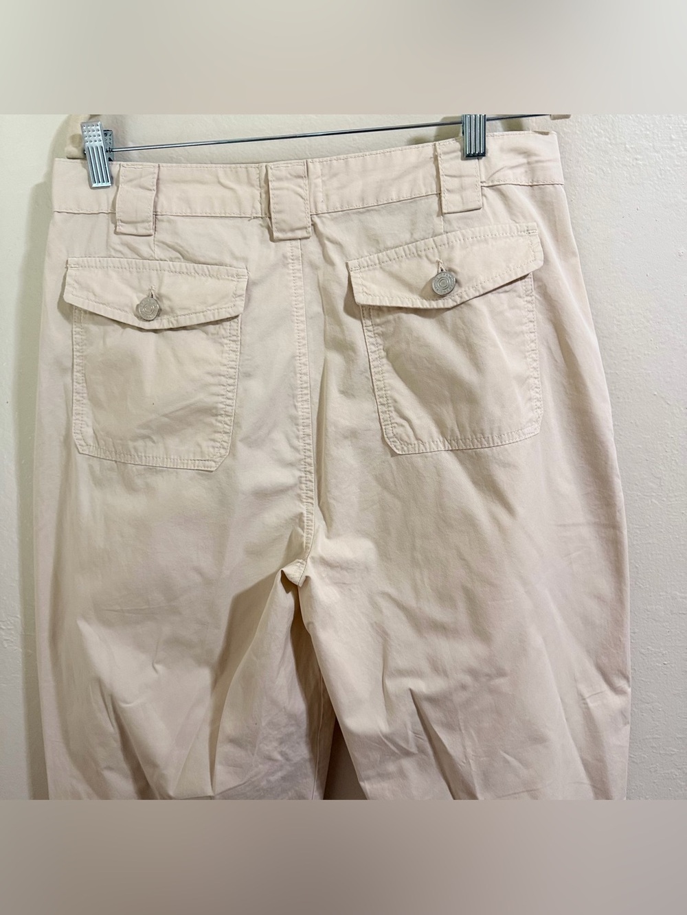 FRAME Fluid Twill Pleated Pants Size 30 NWT Off White Cream Barrel Cotton $280 - Picture 13 of 13